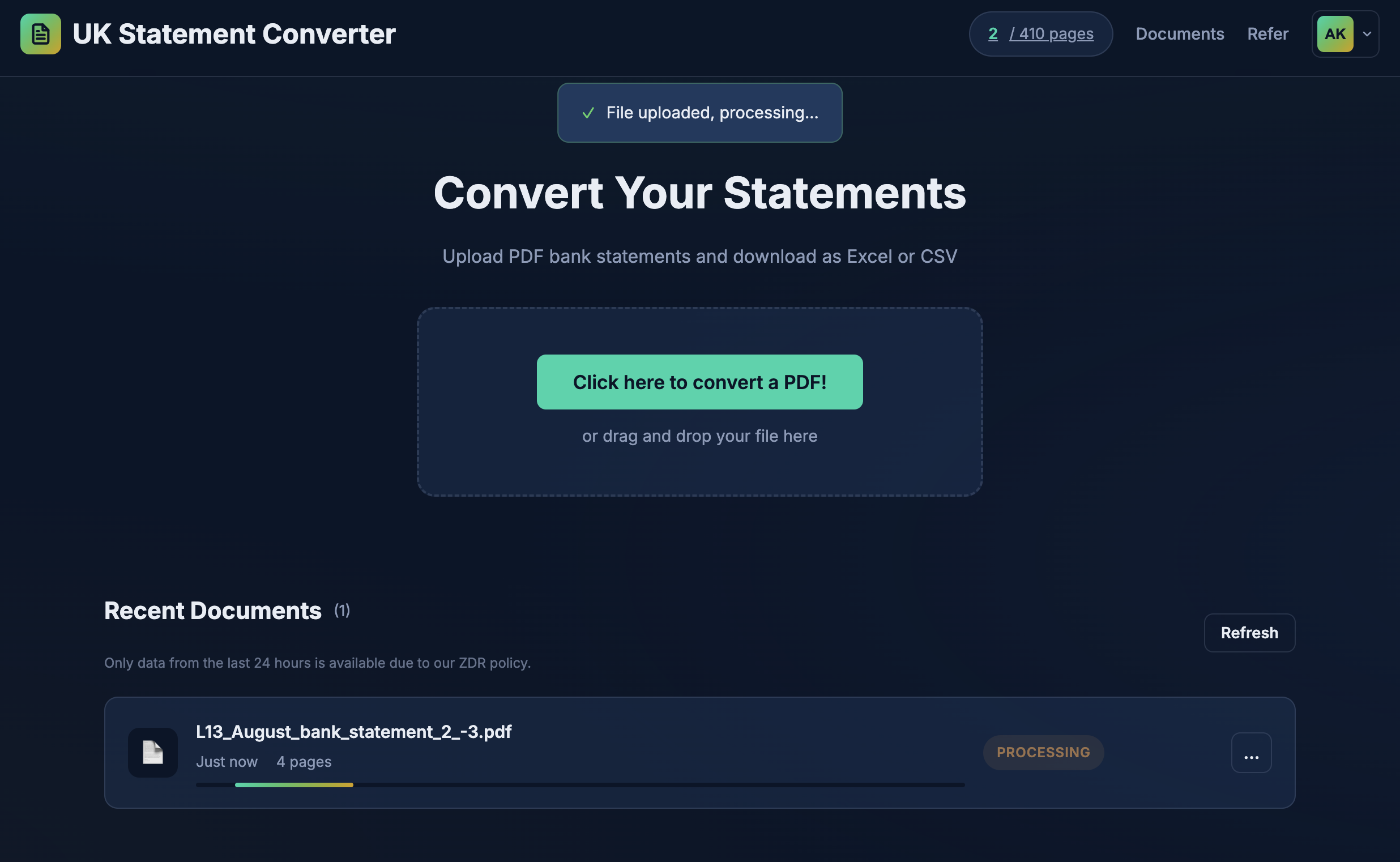UK Statement Converter gallery image