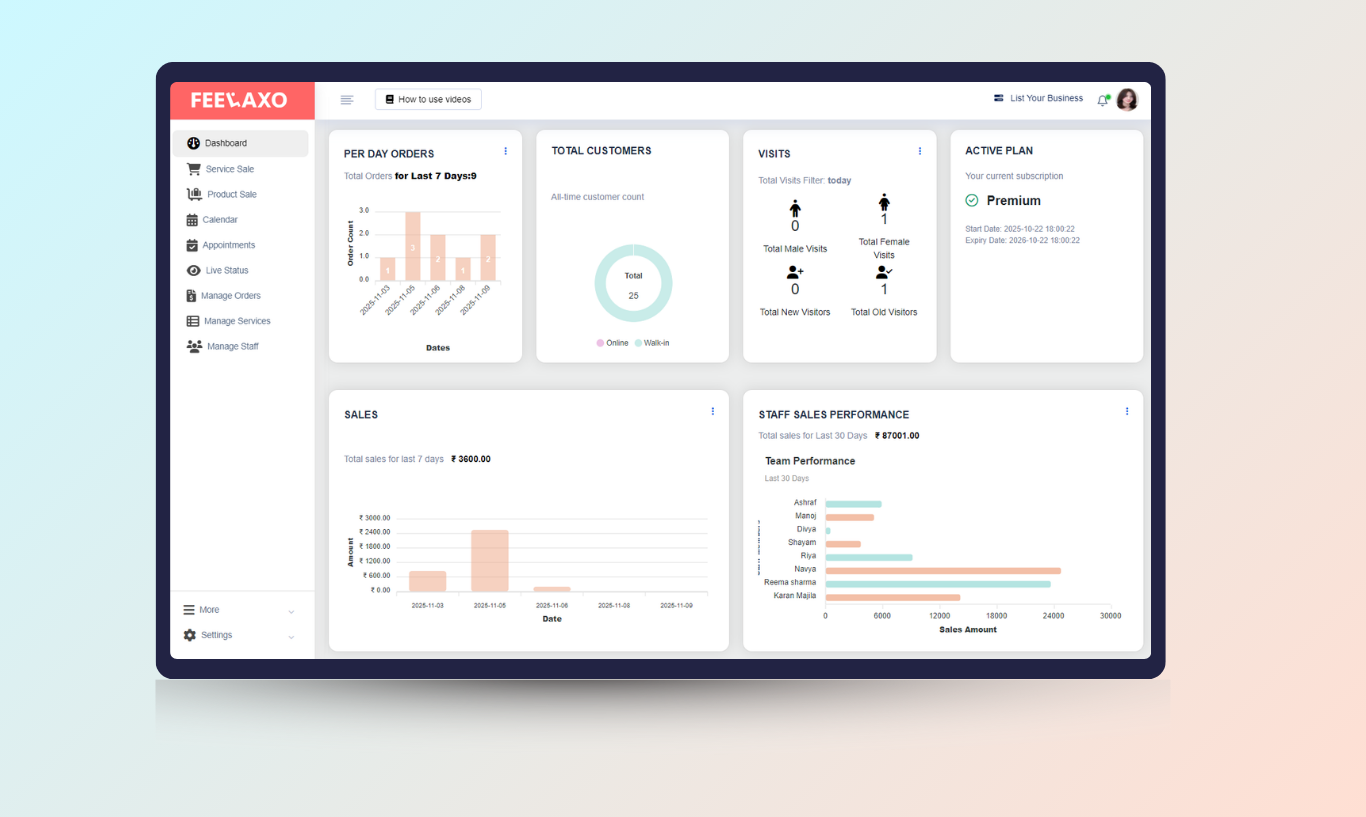 Feelaxo - Main screenshot showing features and interface