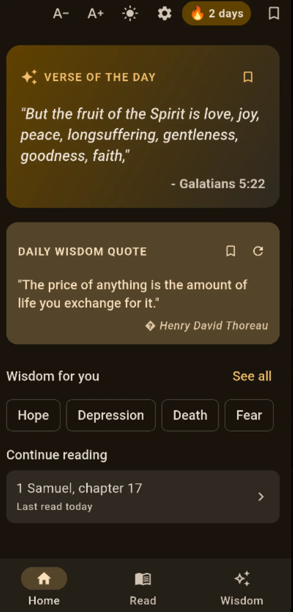 Bible & Wisdom — Android App gallery image