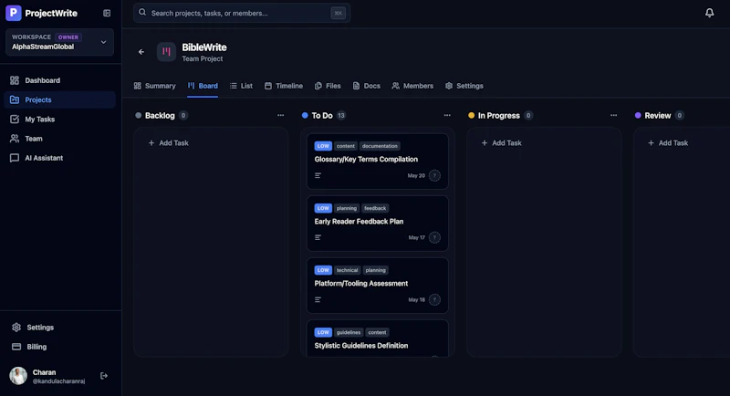 ProjectWrite screenshot 4