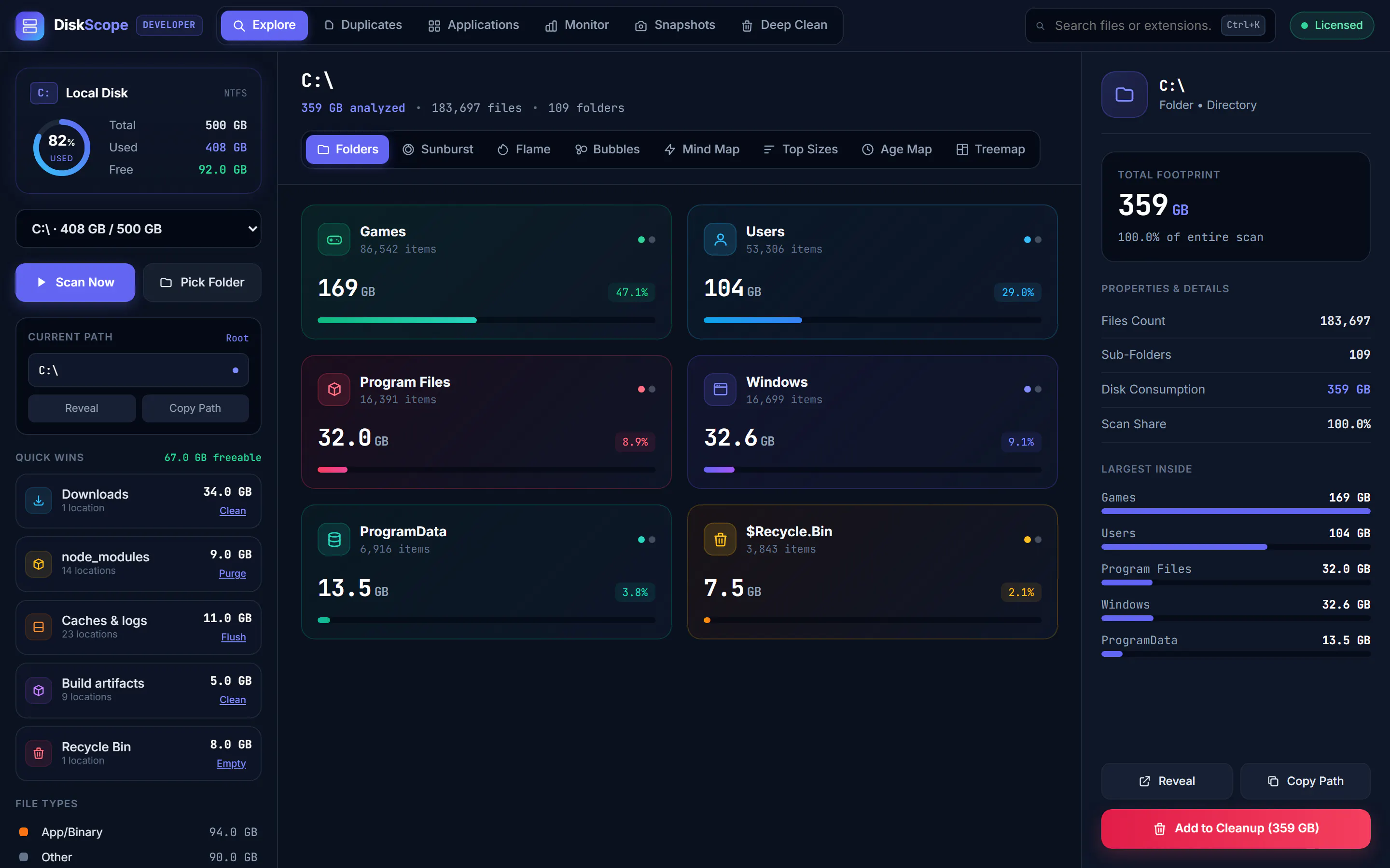 DiskScope: disk space analyzer gallery image