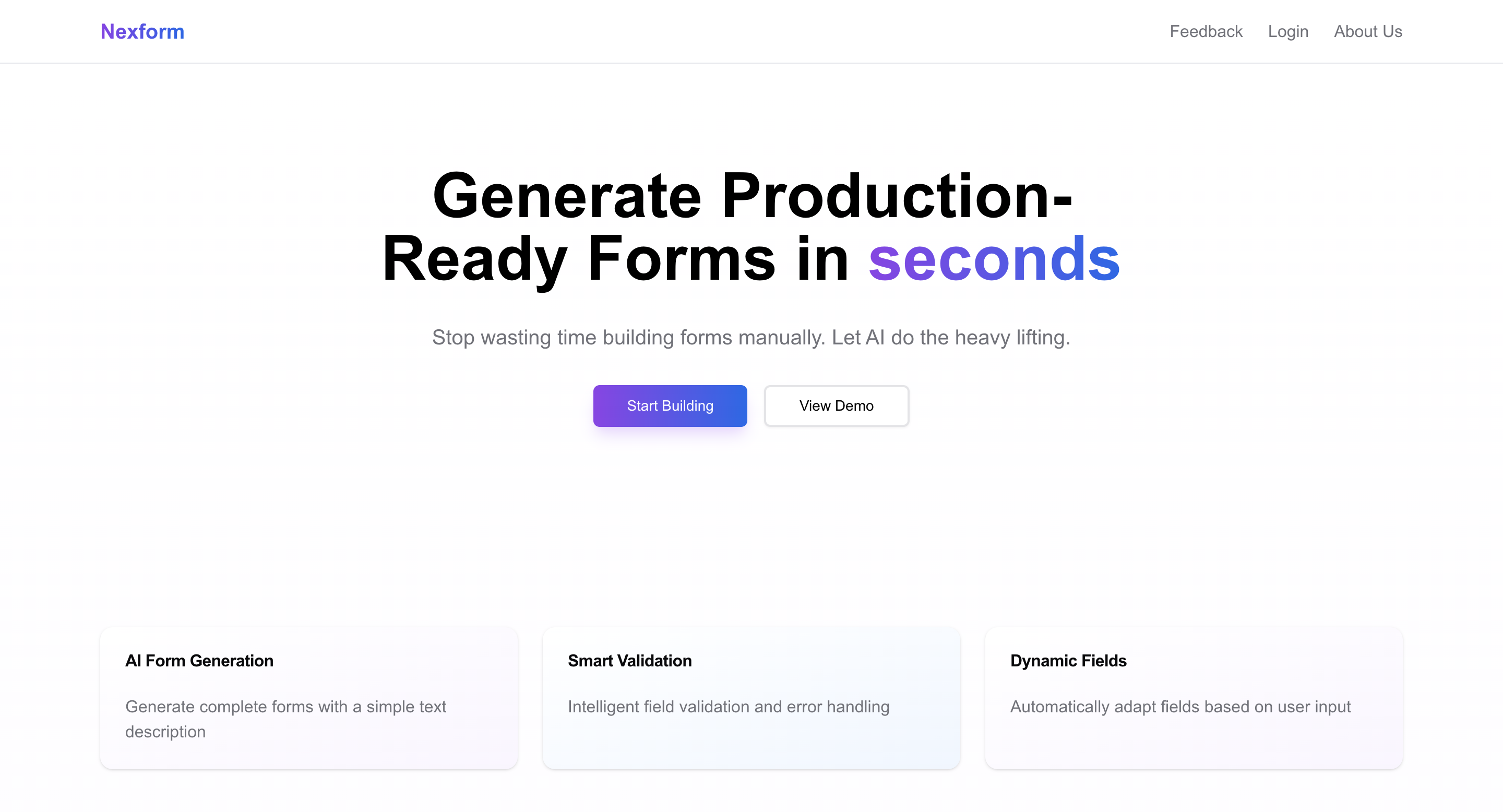 Mídia 1 de Nexform - Gere formas prontas para o produto usando a IA em segundos!
