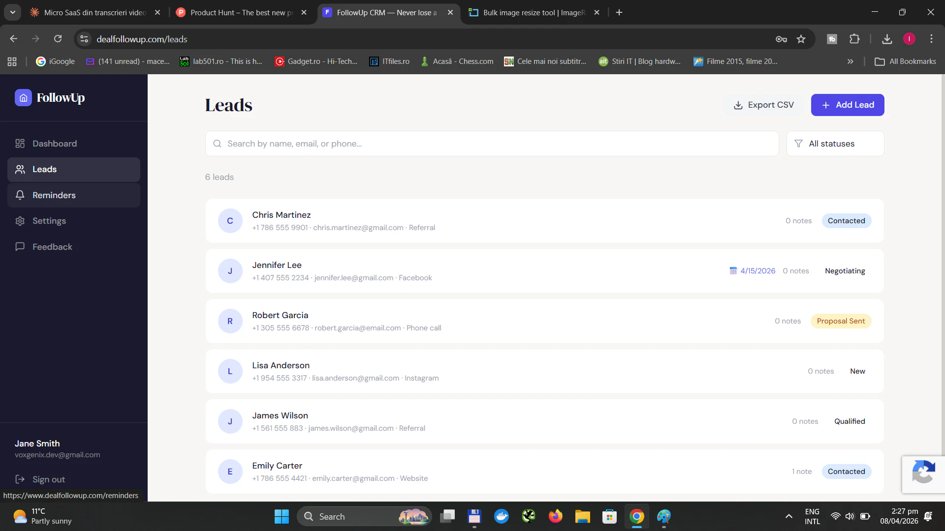 FollowUp CRM screenshot 3