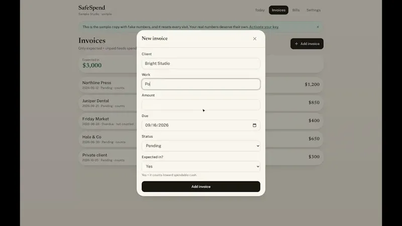 SafeSpend screenshot 1 (video preview)