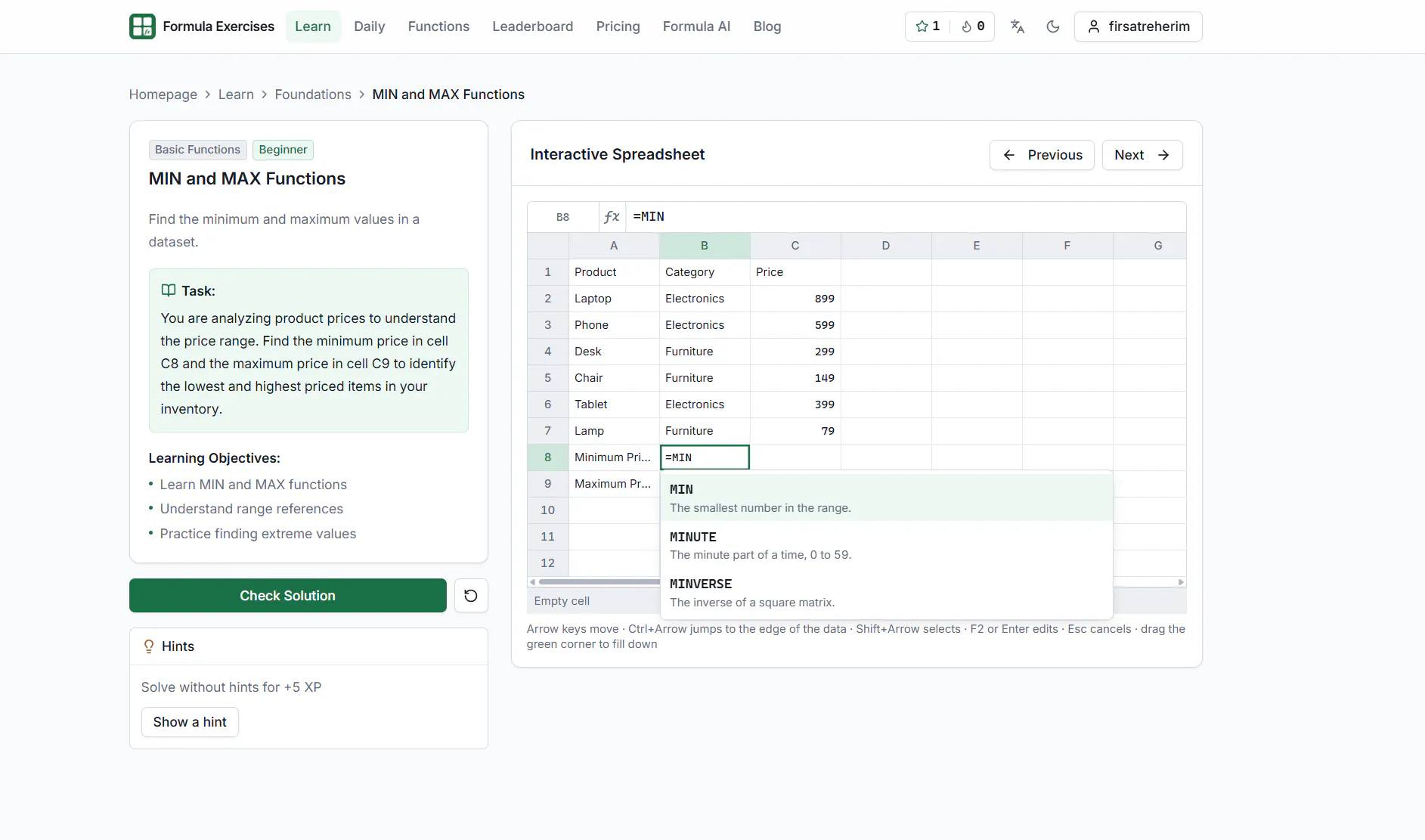 Excel Formula Exercises gallery image