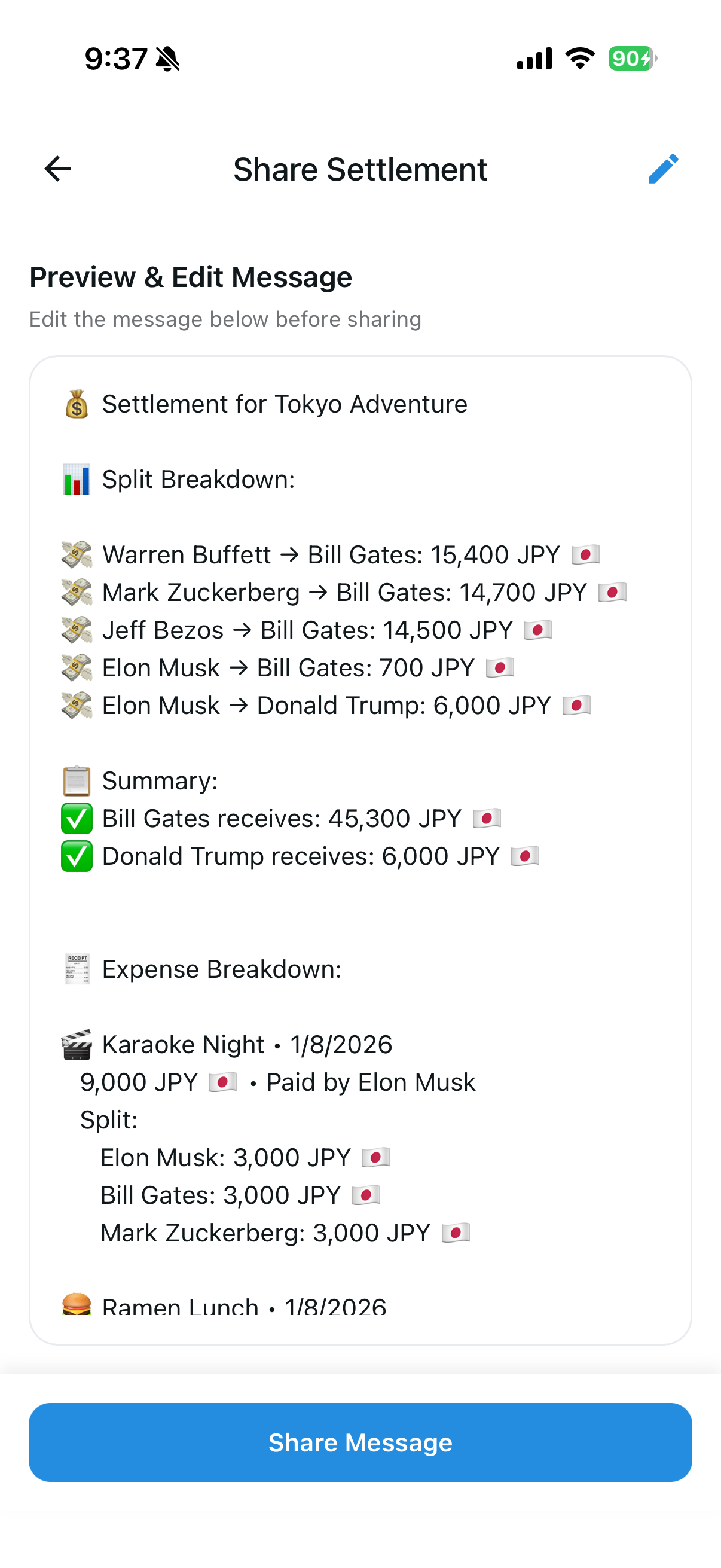Trip Split - Screenshot 5 showing product features and functionality