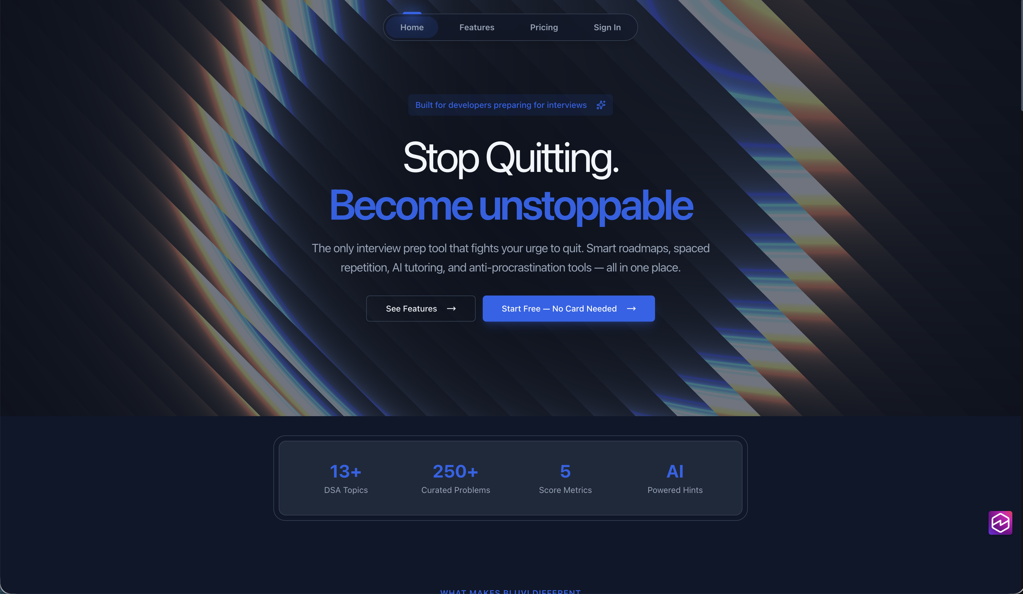 Bluvi - Main product screenshot demonstrating key features and user interface
