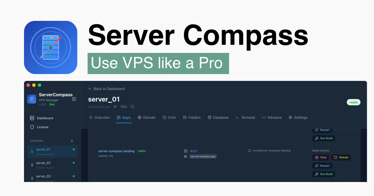 Server Compass 1.42 - Vercel UX + AI MCP screenshot 1