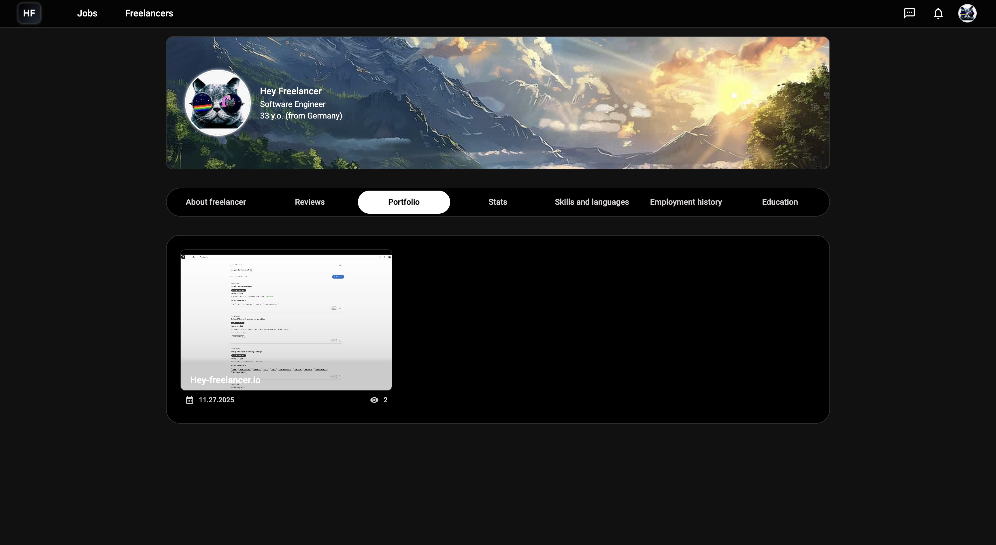 Hey Freelancer - Screenshot 4 showing product features and functionality