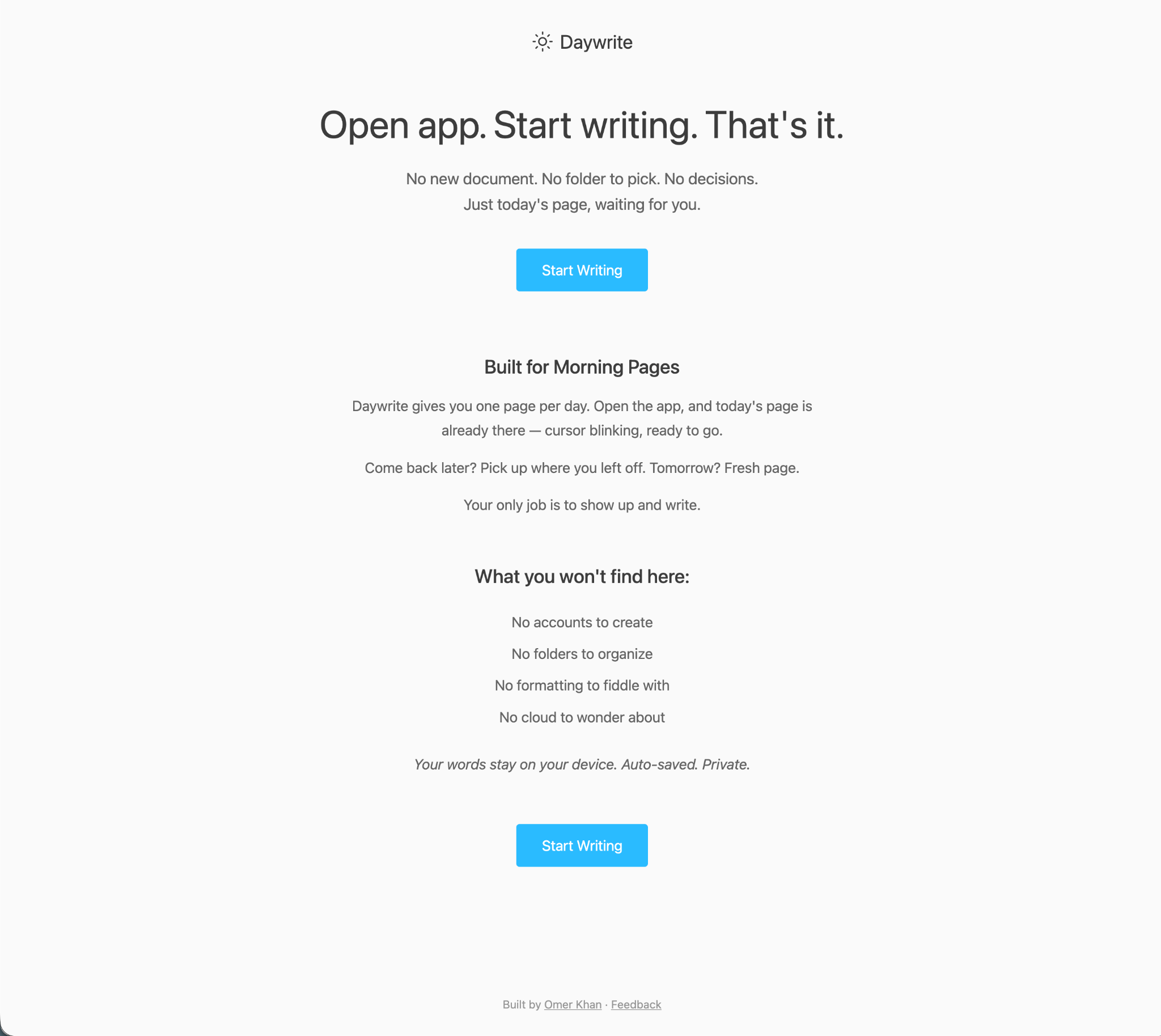 Daywrite — Morning Pages Made Simple - Product Hunt launch logo and brand identity