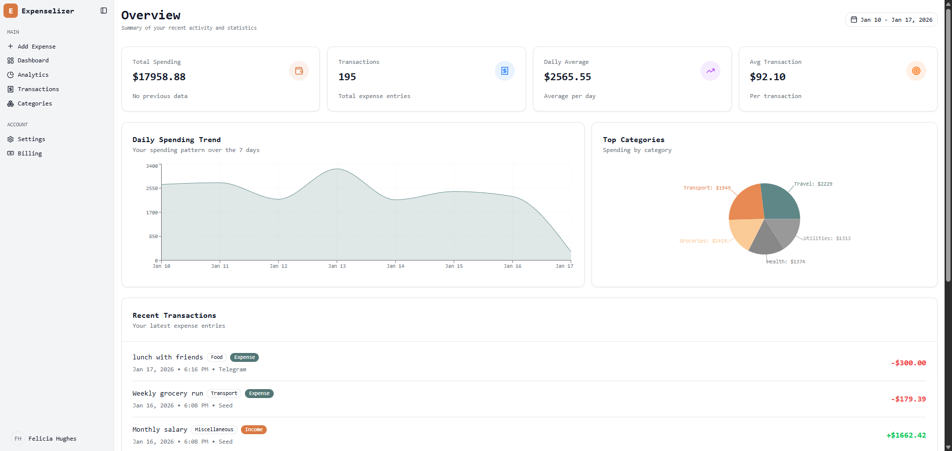 Expenselizer - Screenshot 4 showing product features and functionality