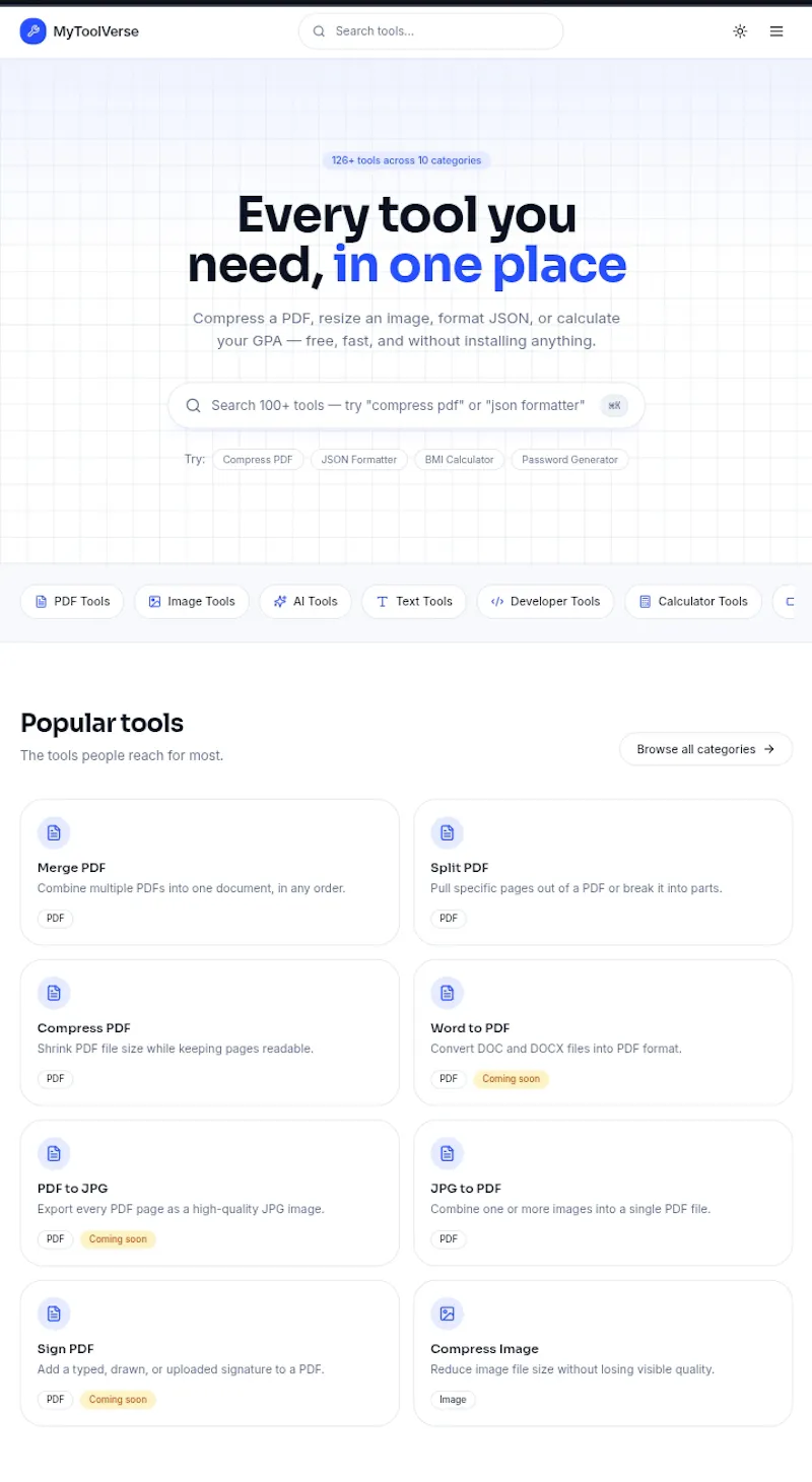 MyToolVerse screenshot 1