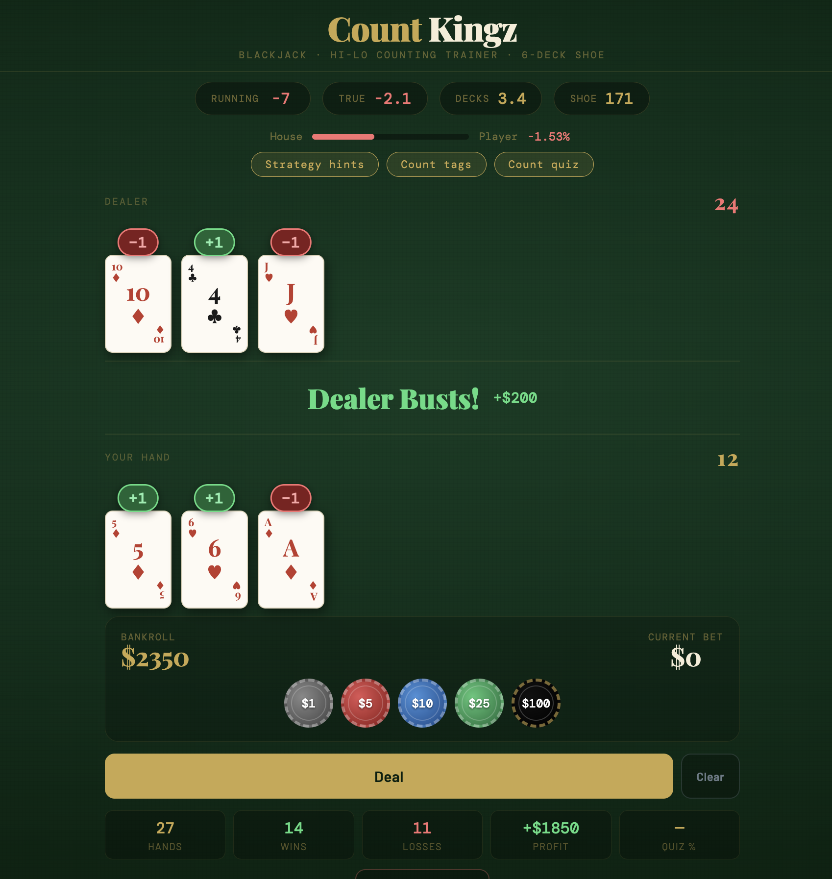 CountKingz  Free Blackjack Card Counting gallery image