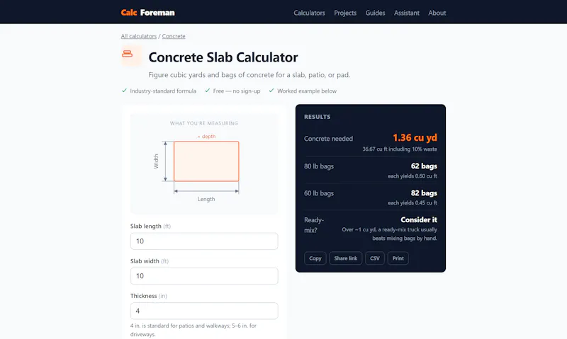 CalcForeman screenshot 5