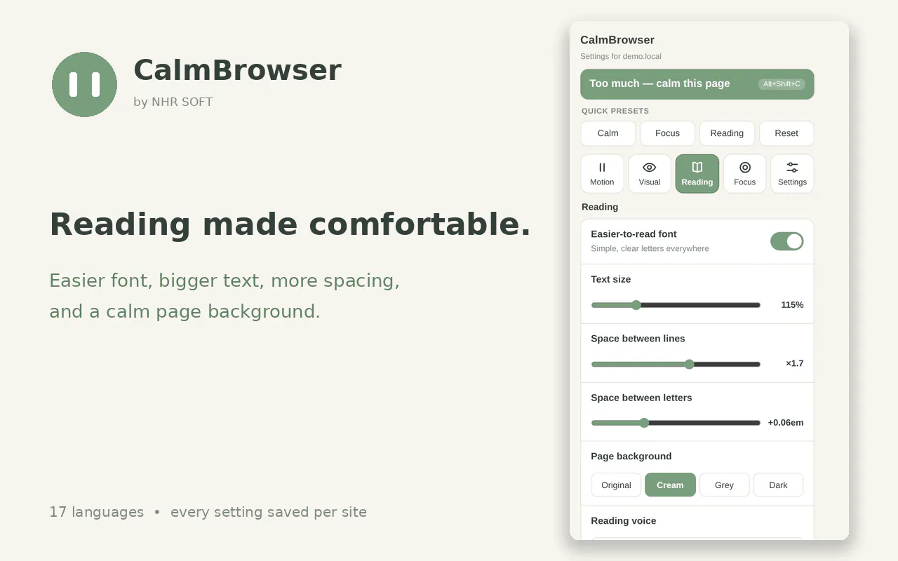 CalmBrowser gallery image