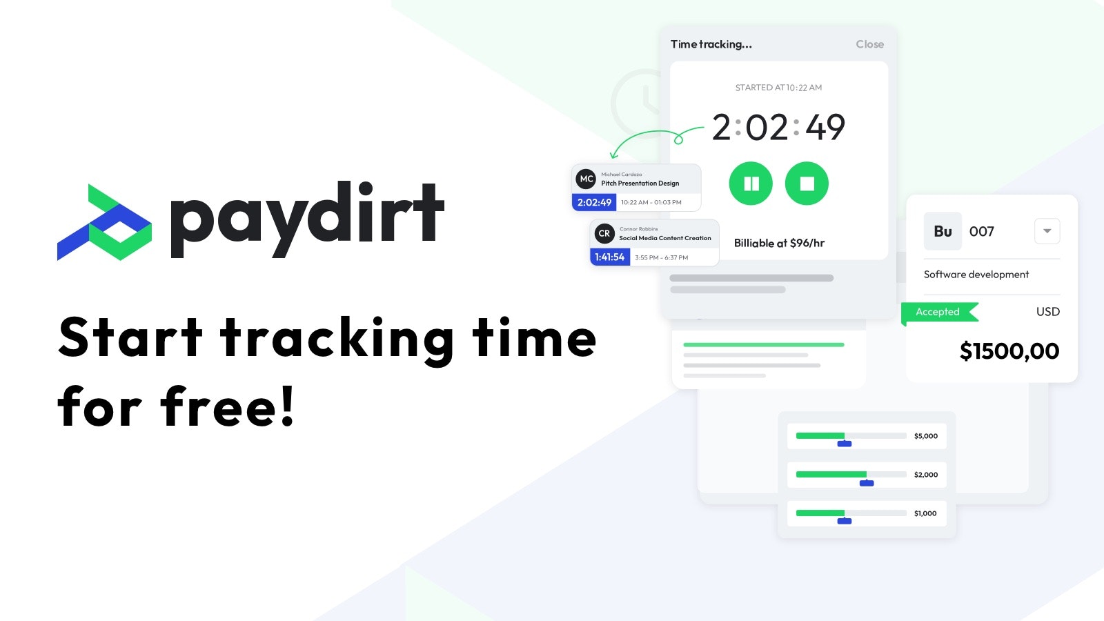 وسائط PayDirt - Time tracking & invoicing that doesn’t suck 4