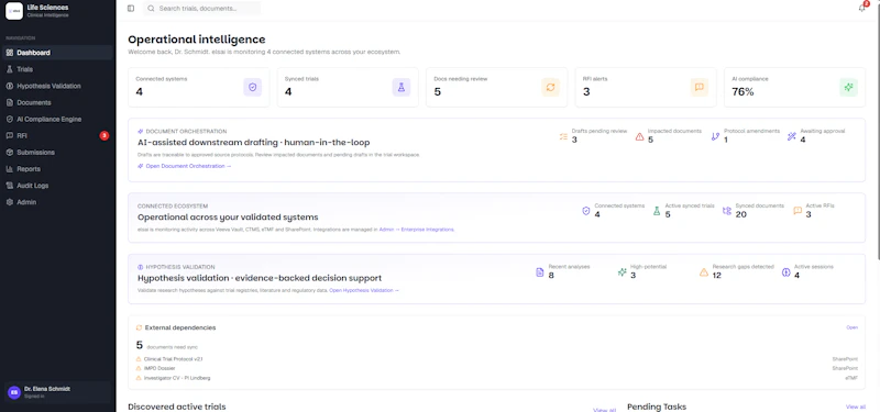 elsai Clinical Protocol Audit Agent screenshot 1