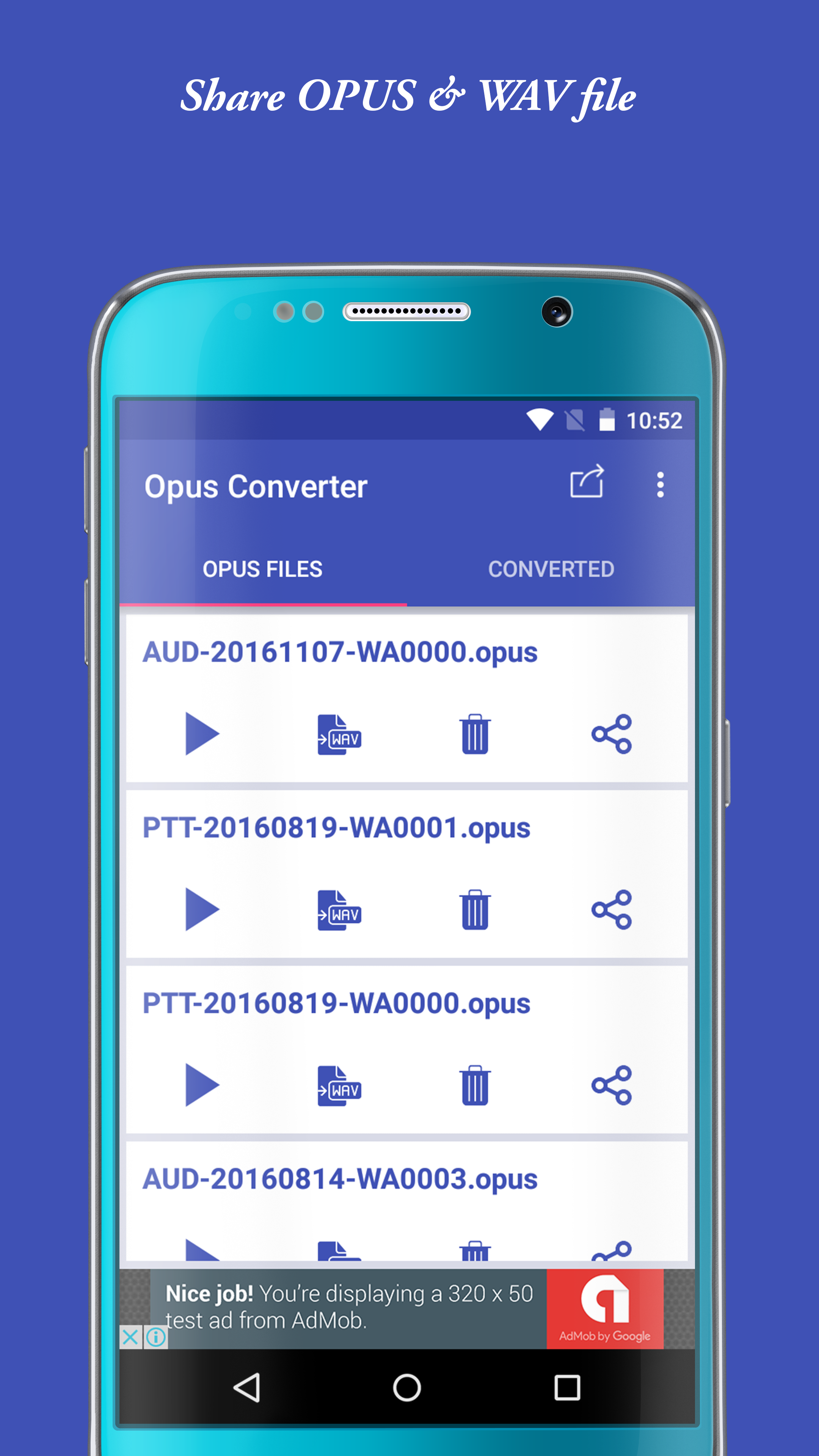 WhatsApp audio Manager for Android gallery image