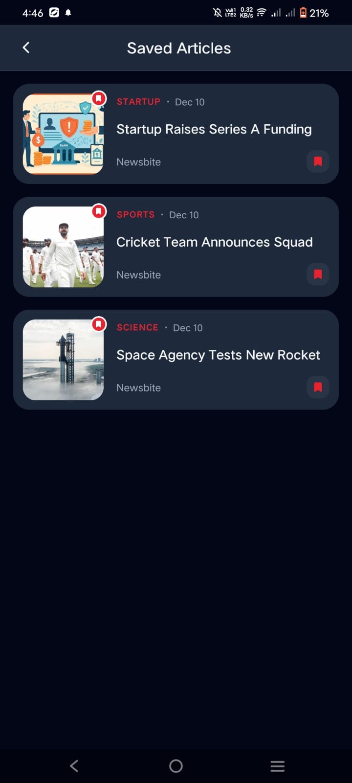 NewsBite - Screenshot 4 showing product features and functionality