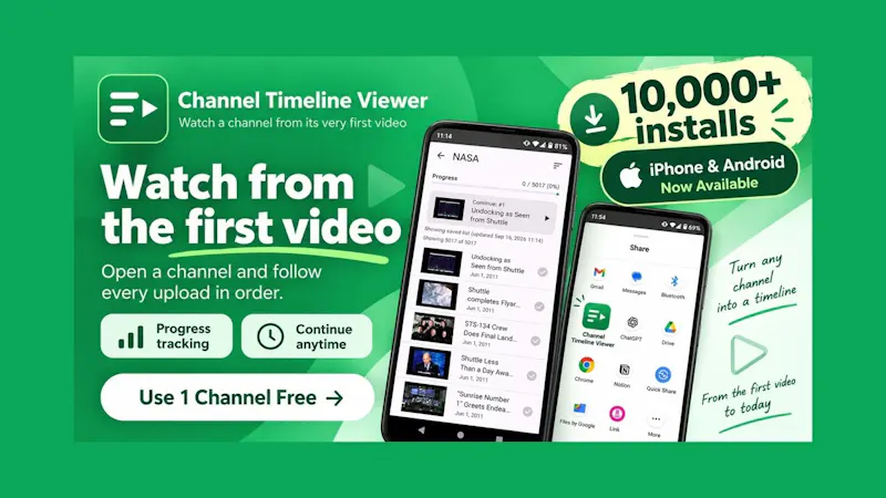 Channel Timeline Viewer screenshot 1 (video preview)