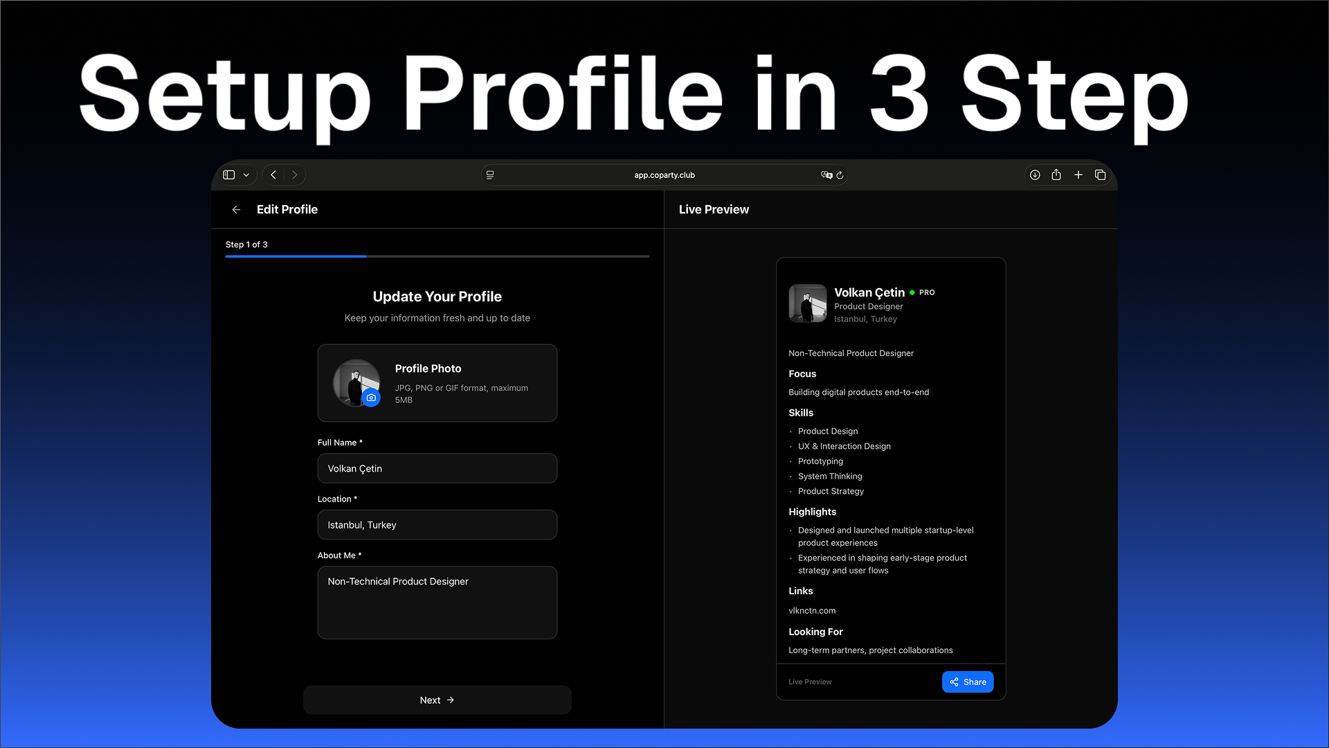 CoParty  - Screenshot 3 showing product features and functionality
