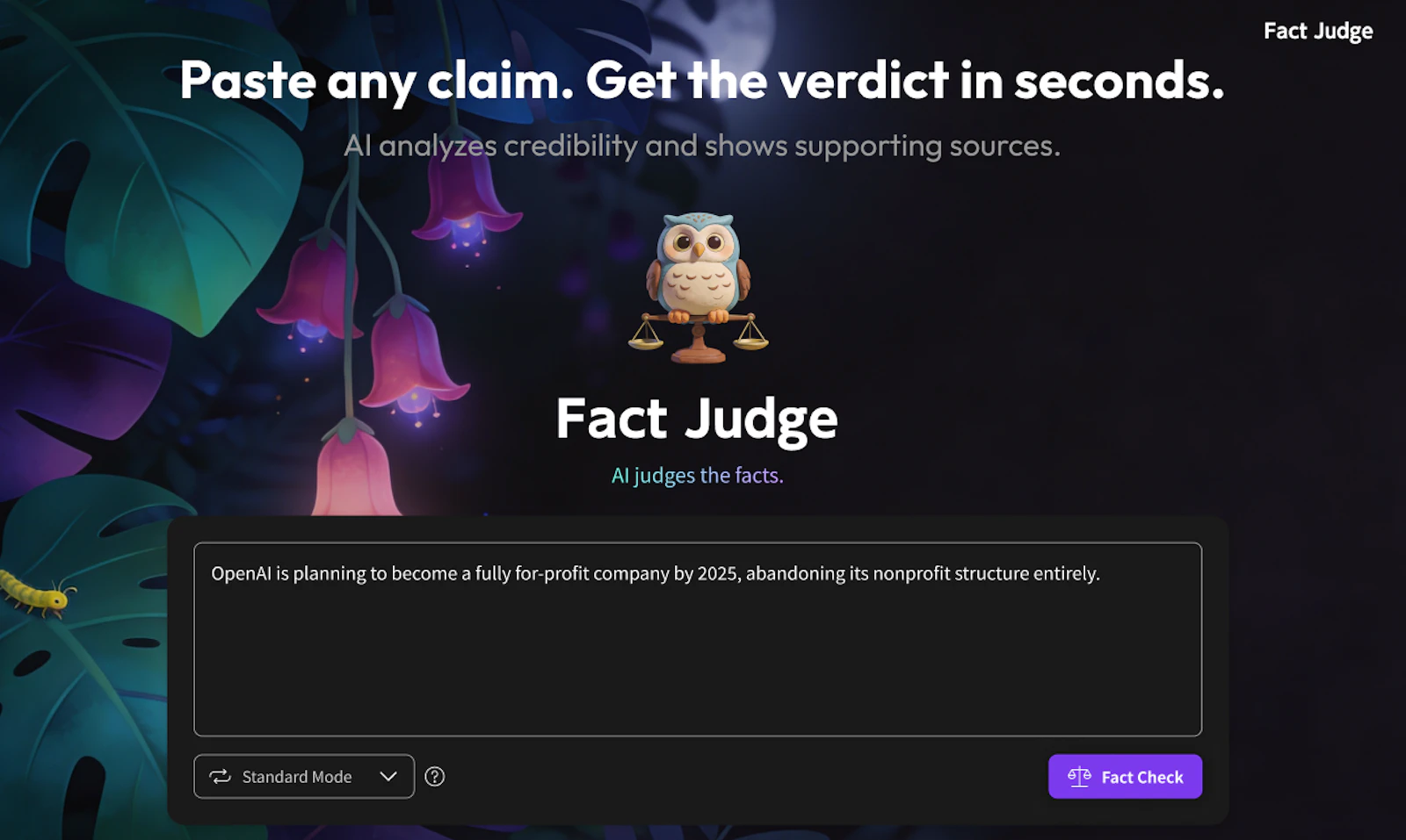 FactJudge screenshot 2