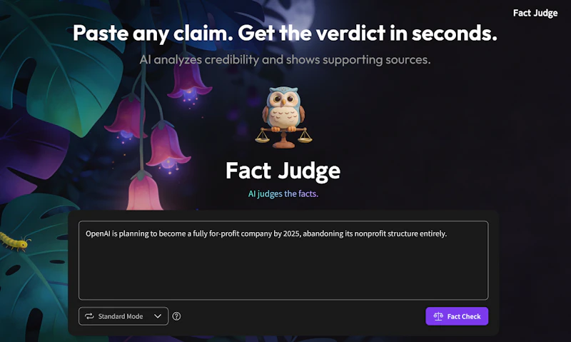 FactJudge screenshot 2
