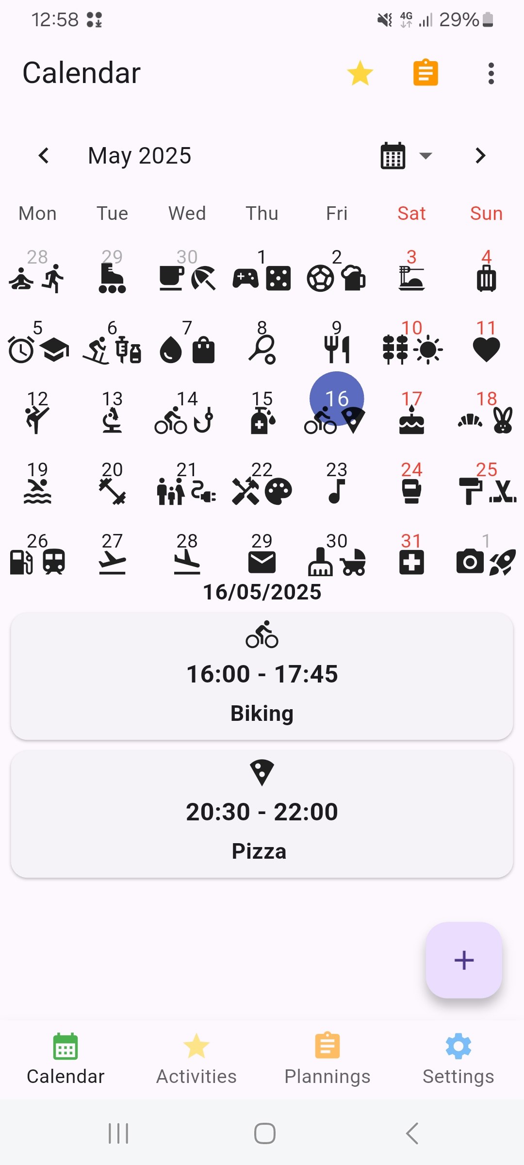 Icons Calendar - Offline calendar showing events with icons media 1