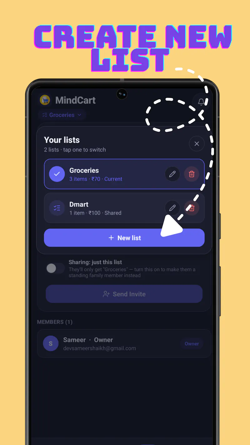 MindCart -Shopping List screenshot 1