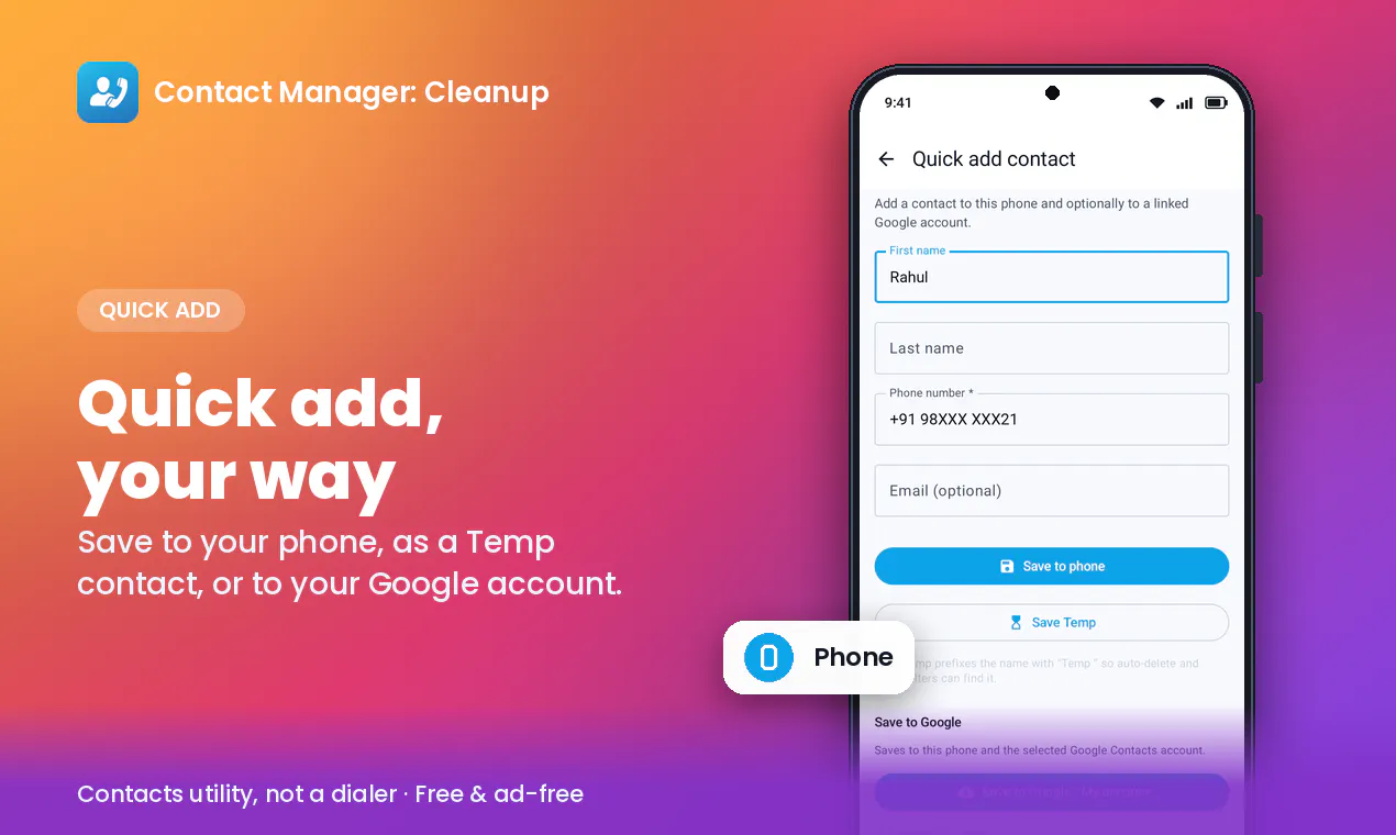 Contact Manager: Cleanup gallery image