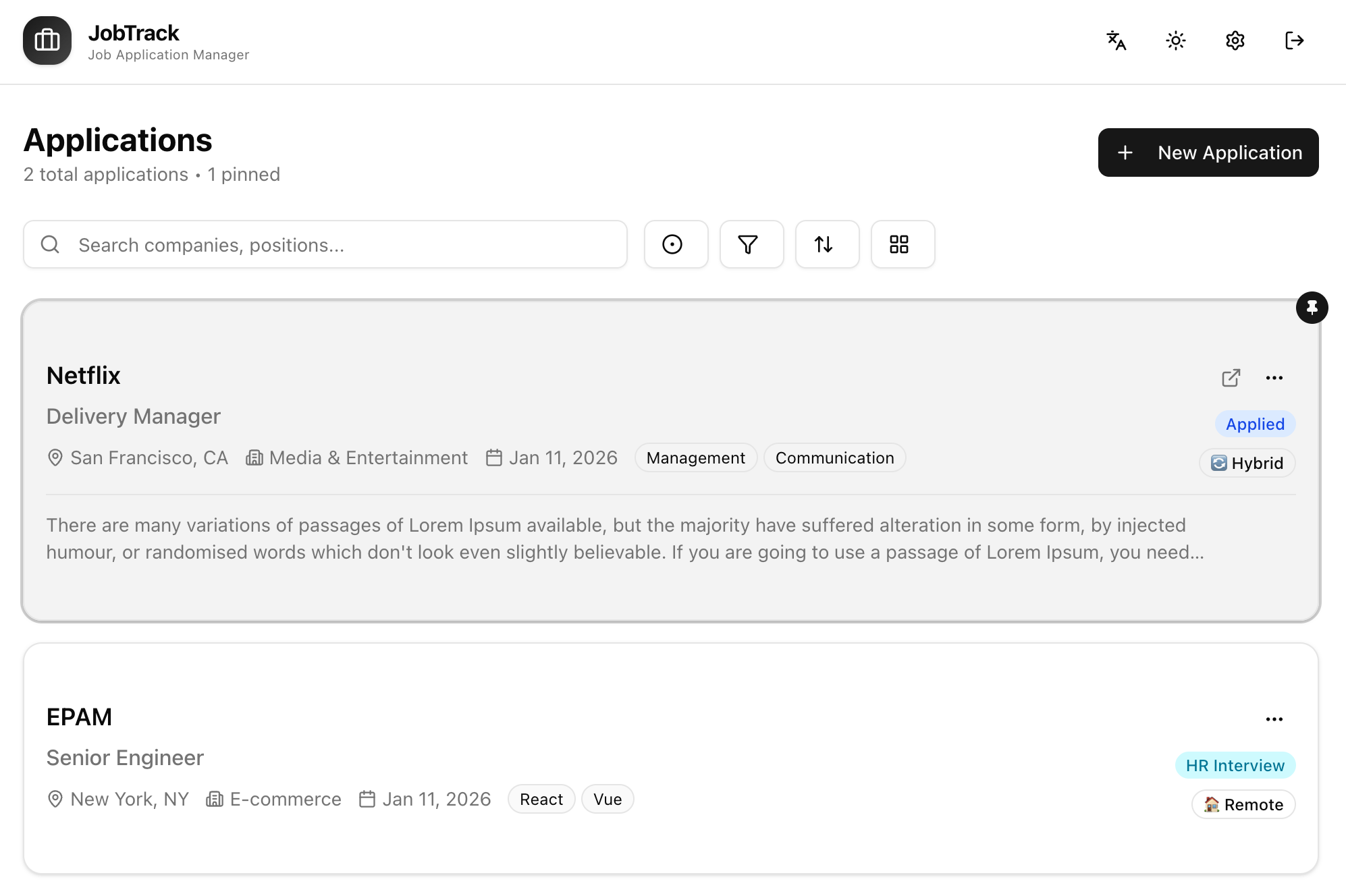 JobTrack gallery image