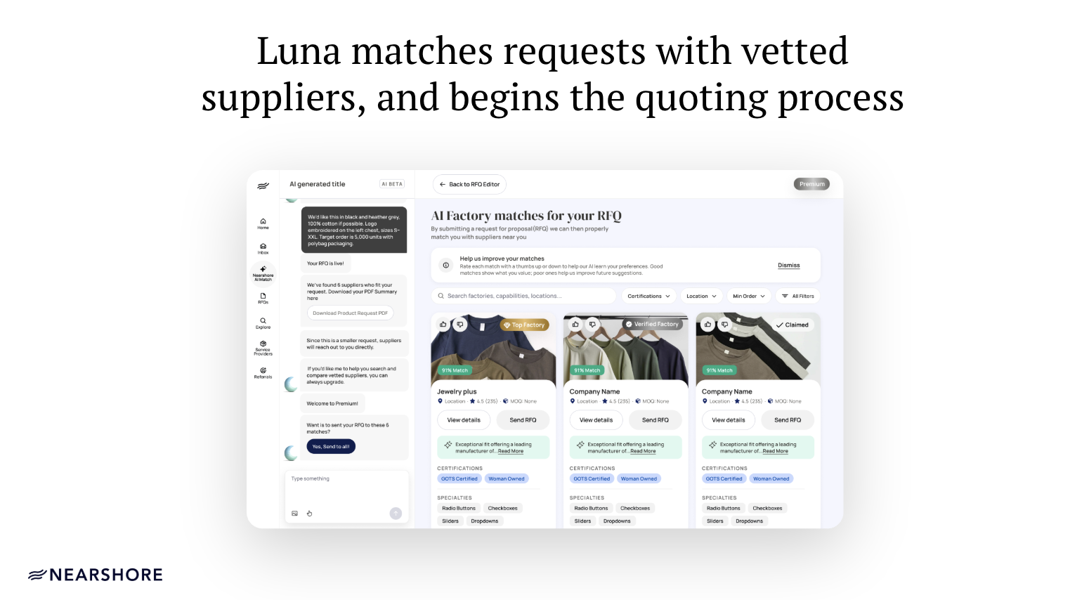 Nearshore: AI for manufacturing gallery image