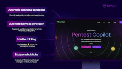 Captura de pantalla del Panel de Pentest Copilot: La interfaz intuitiva y fácil de usar del Pentest Copilot.