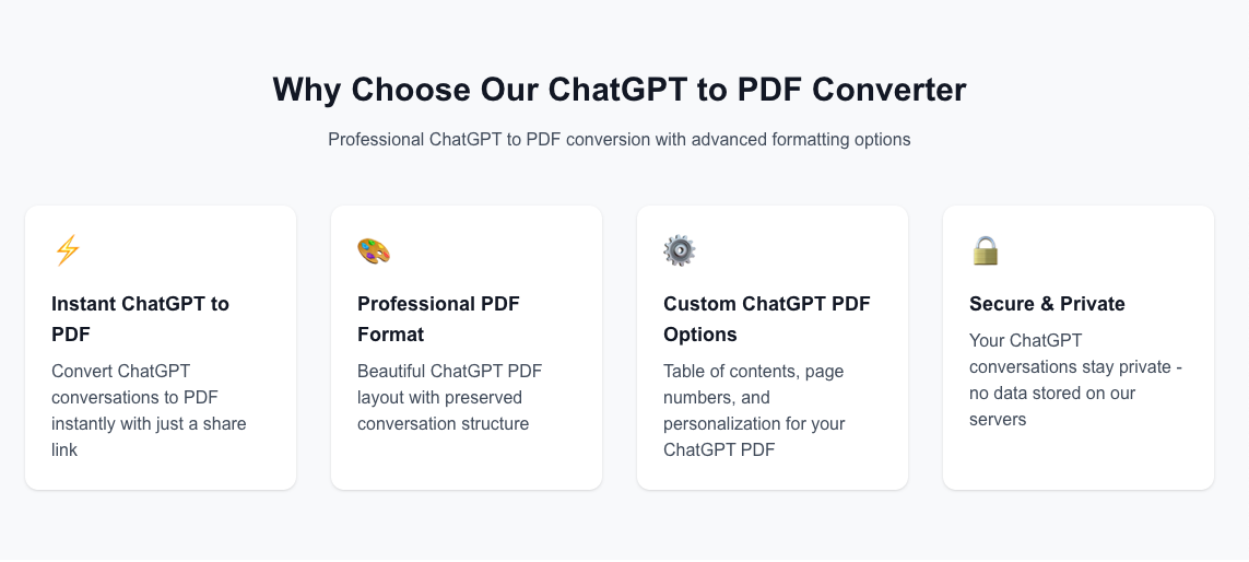 Chatgpt2pdf - ChatGPT konuşmalarını anında PDF'ye dönüştürün medya 2