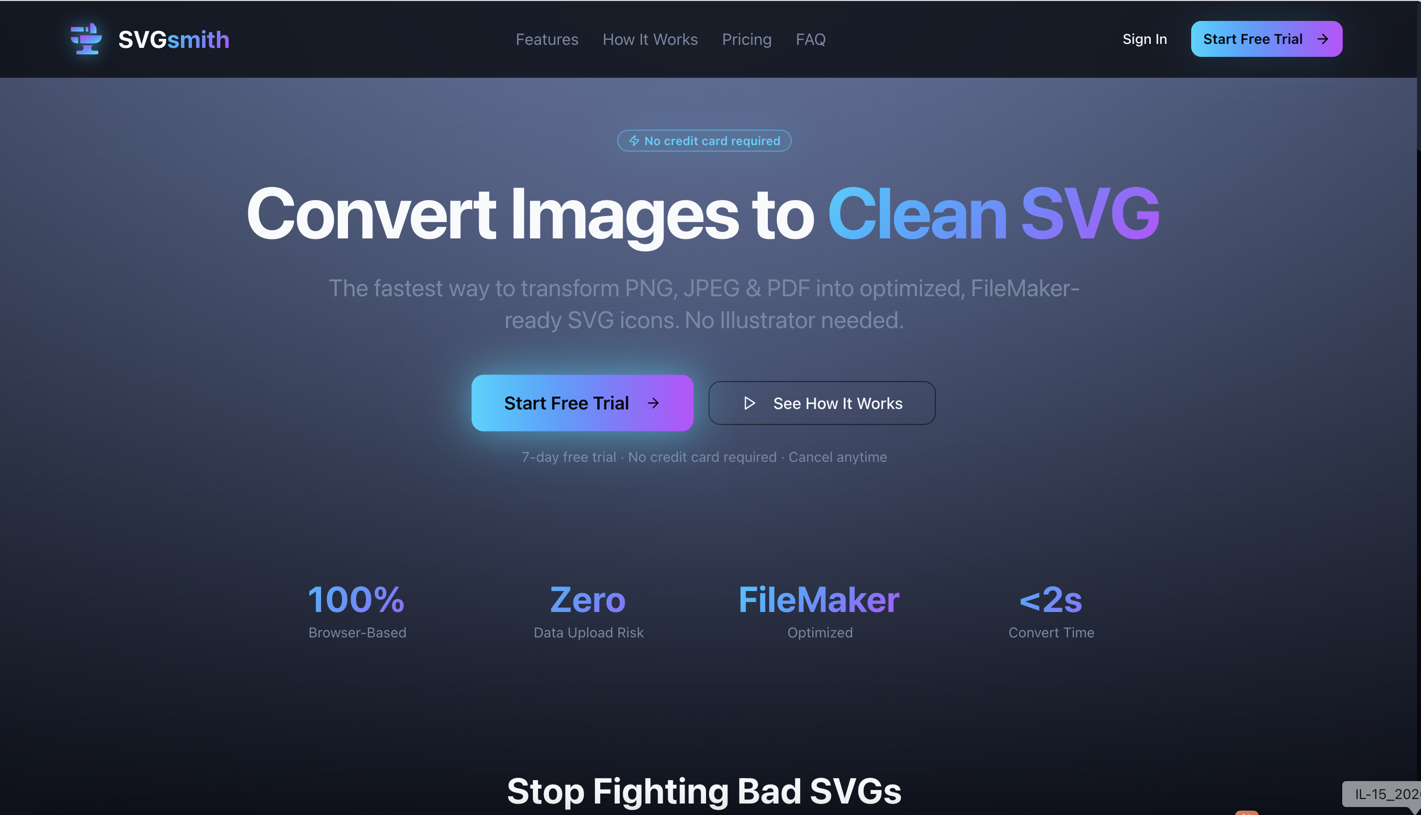 SVGsmith - Main product screenshot demonstrating key features and user interface