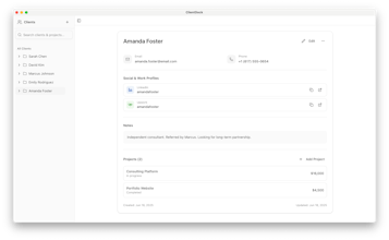 ClientDock — Local-First CRM gallery image