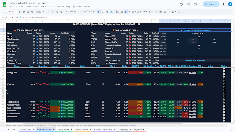 Options Wheel Screener screenshot 3