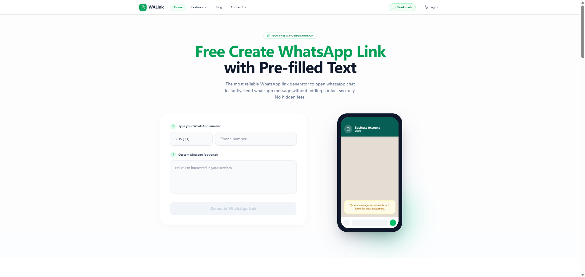 WALink - Main product screenshot demonstrating key features and user interface