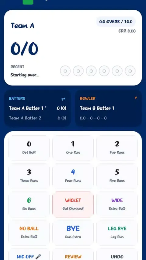 Cricket ScoreBook screenshot