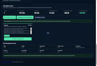 MoneyRoute Route Builder gallery image