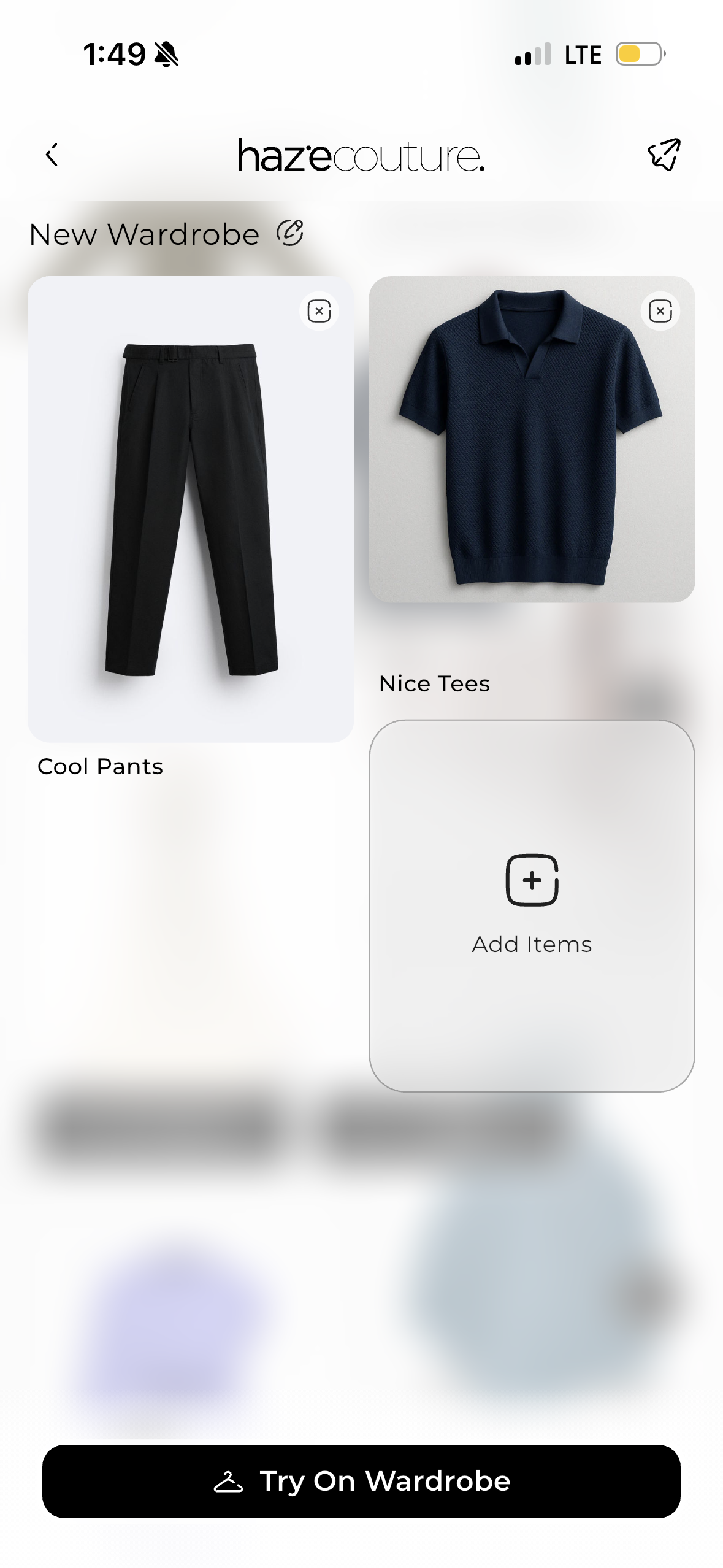 Haze Couture’s beta launch - Screenshot 2 showing product features and functionality