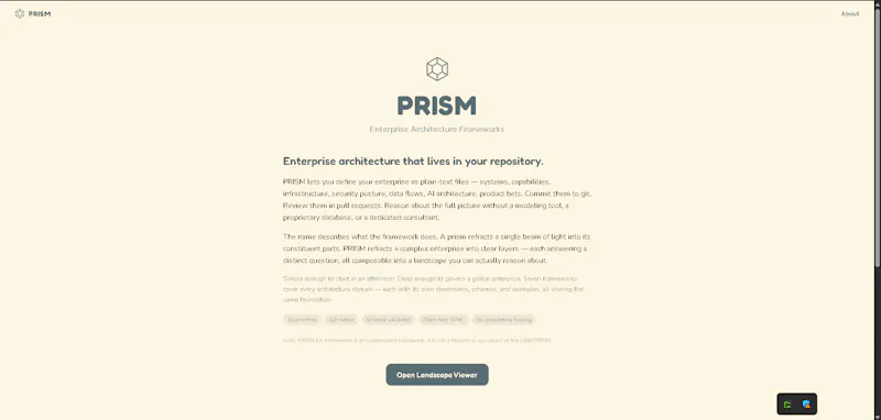 PRISM Framework screenshot 1