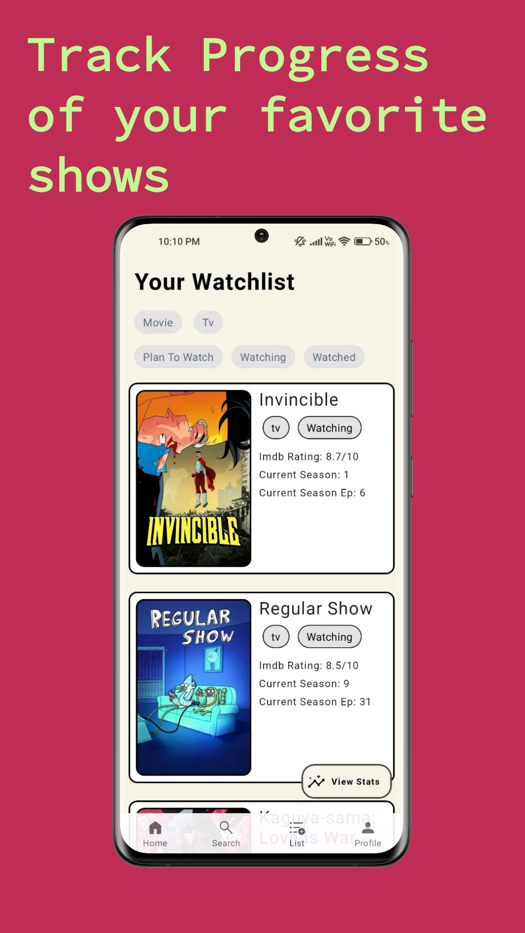 Trek: Track Movies, Tv and More media 1