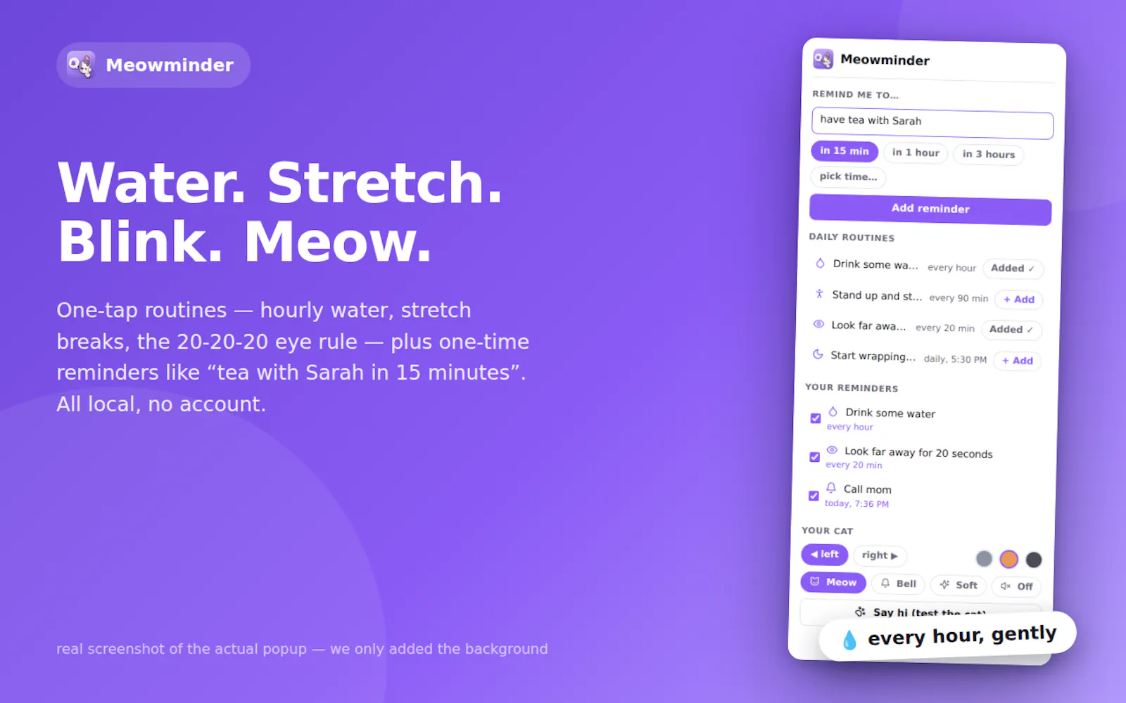 Meowminder screenshot 1