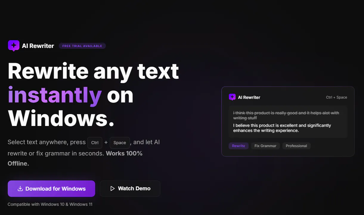 AI Rewriter for Windows gallery image