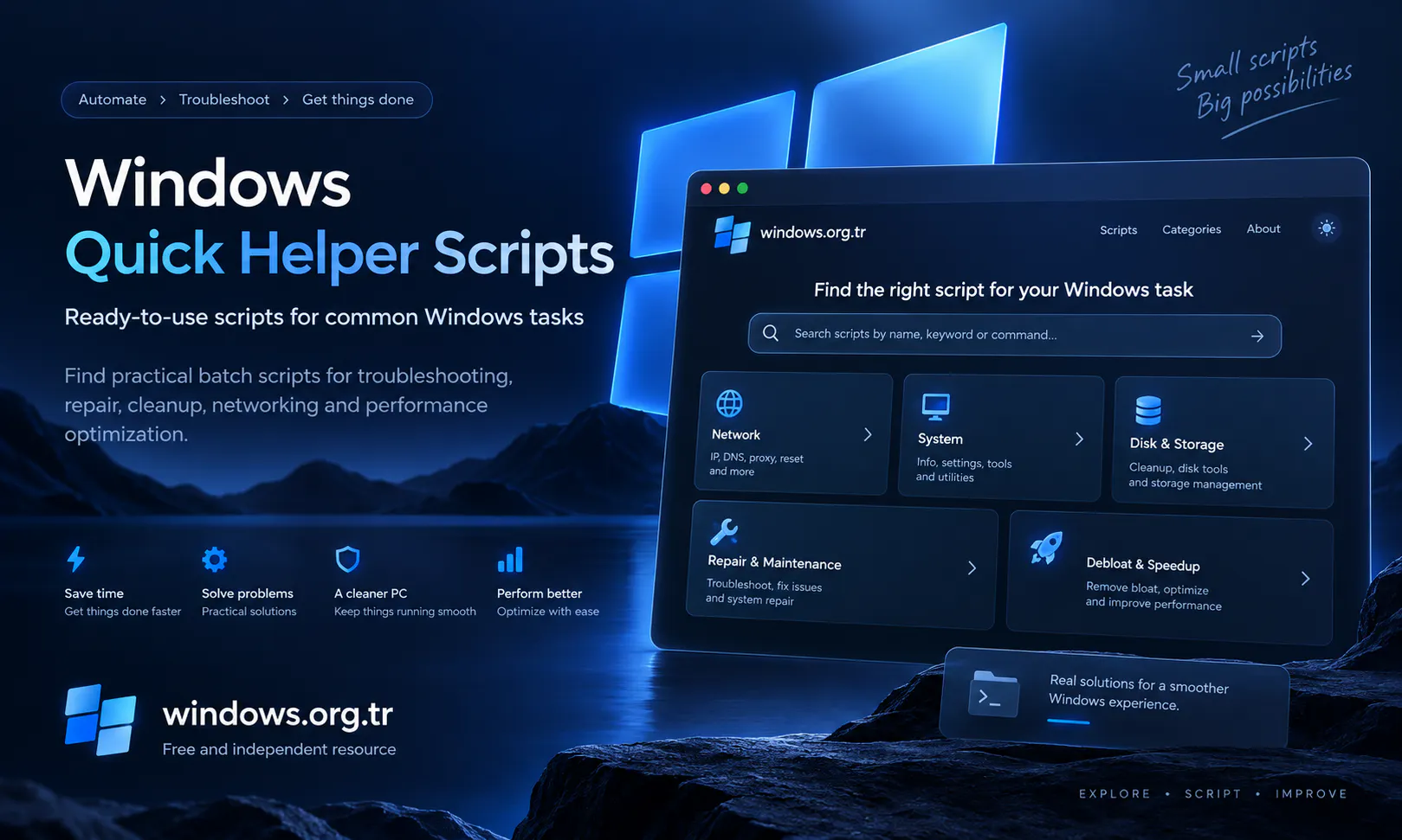Windows Quick Scripts & Commands gallery image