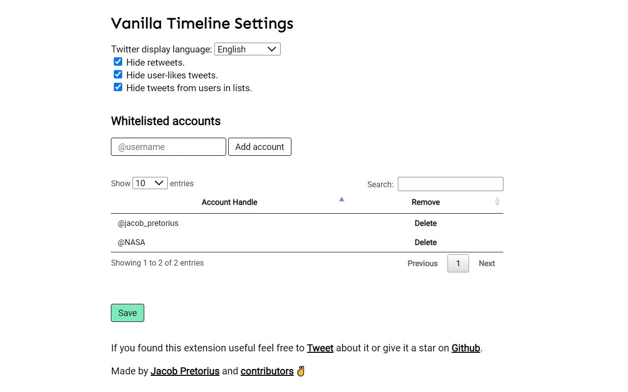 Vanilla Timeline for Twitter gallery image