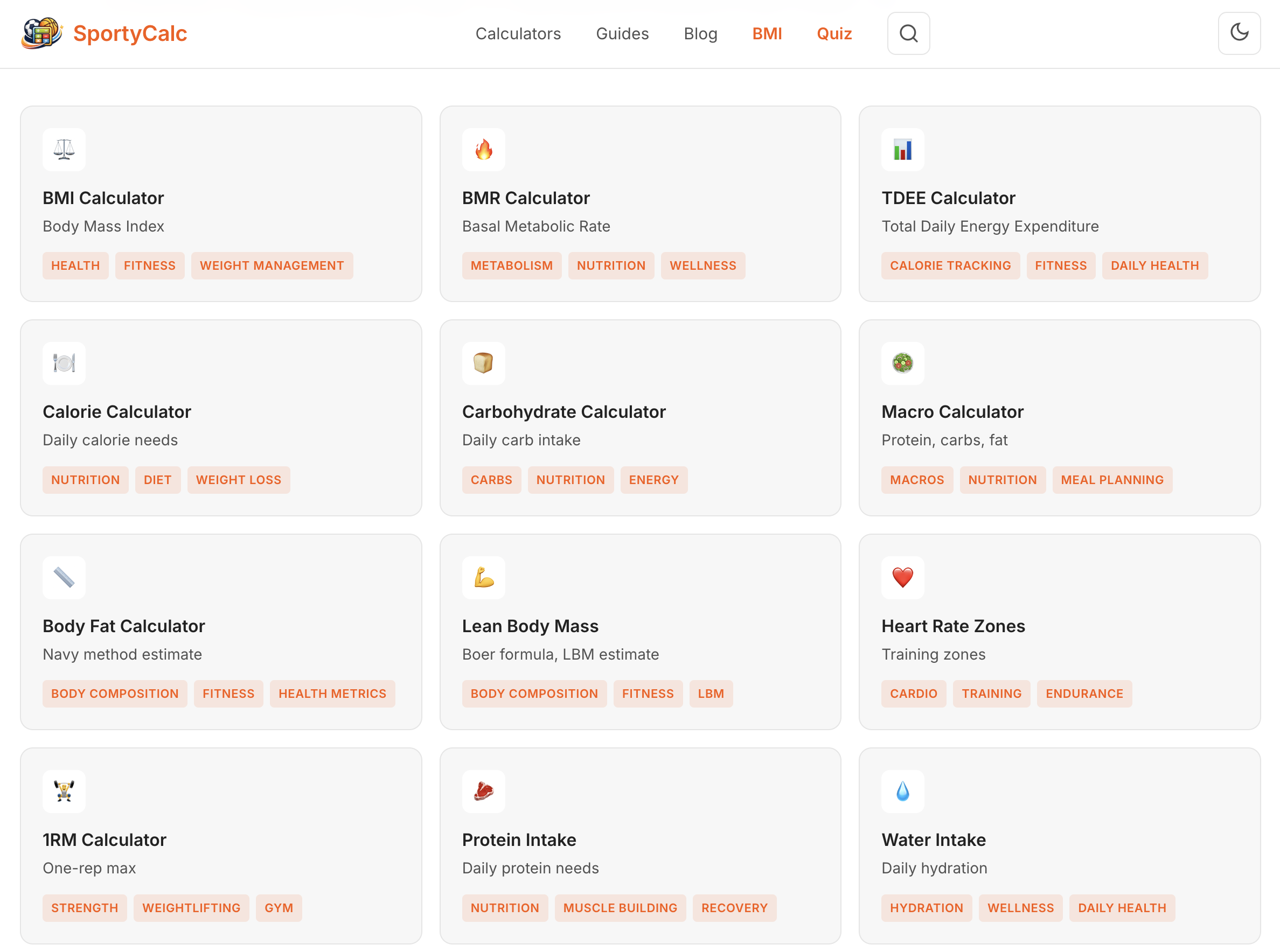 SportyCalc – Free Fitness Calculators gallery image