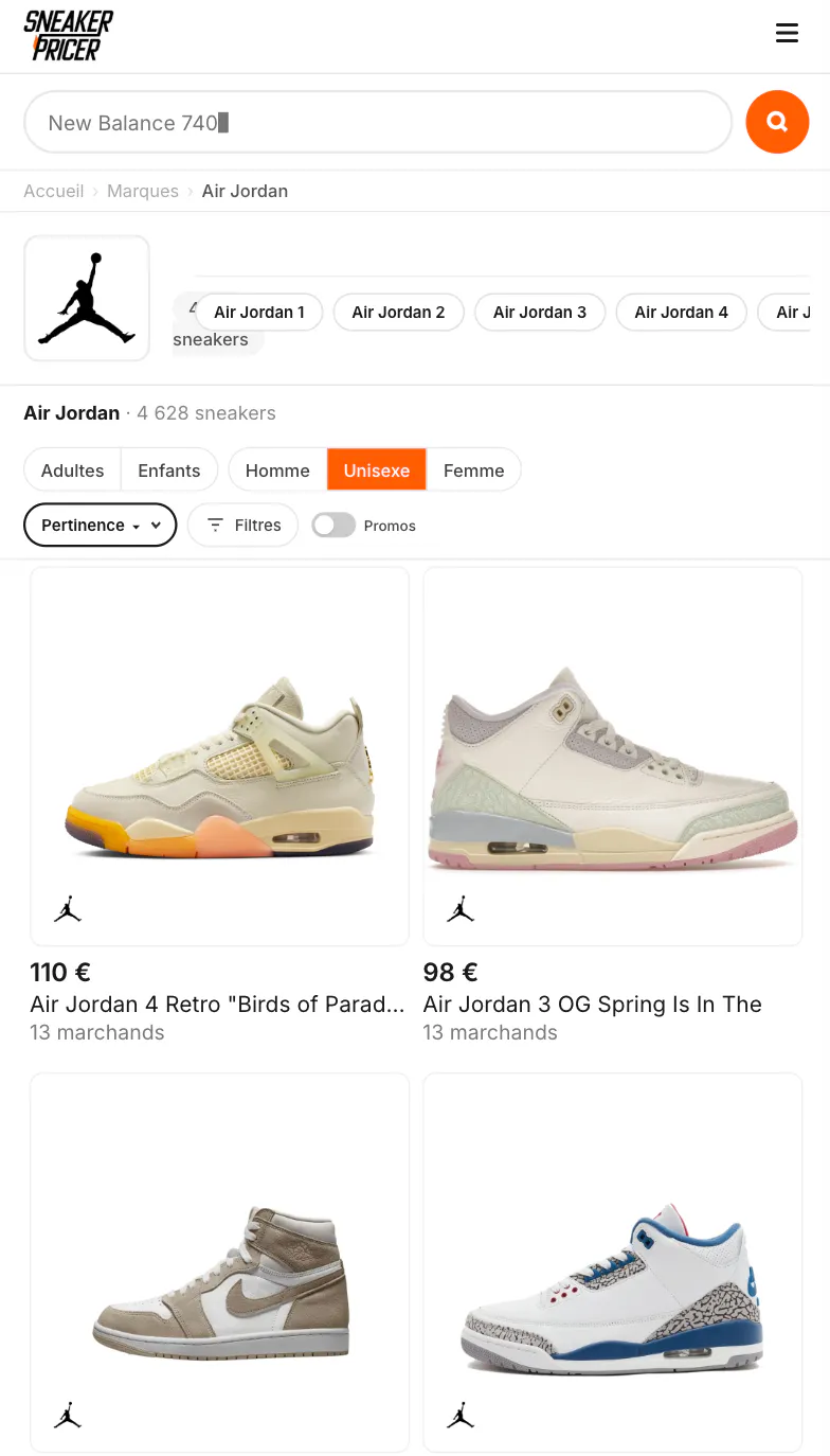 Price Comparison for Sneakers gallery image