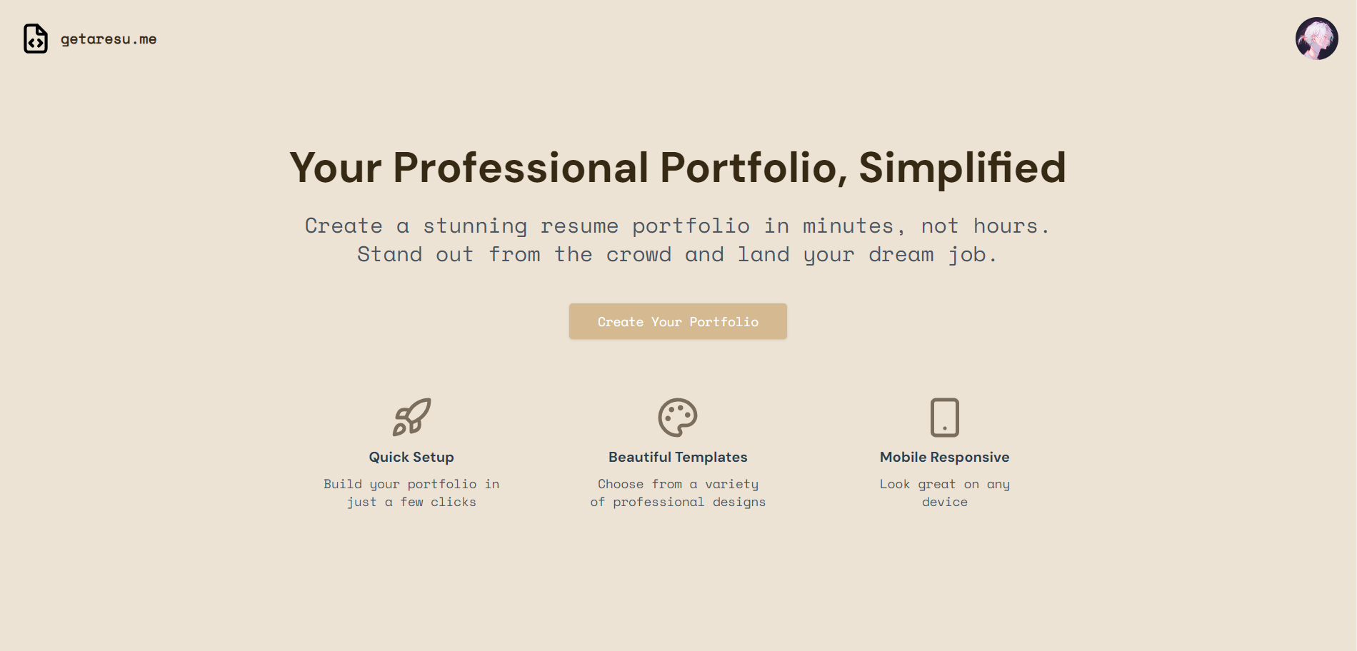 startuptile GetaResume-Create a stunning resume portfolio in seconds not hours.